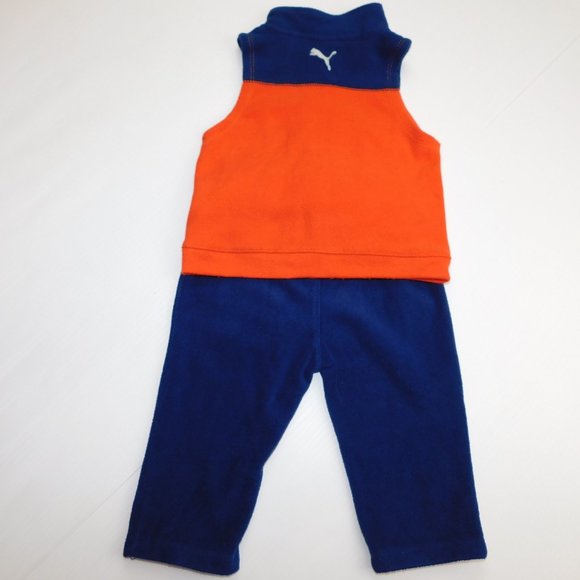 Puma Baby 6-9 Months Fleece Full Zip Vest and Track Pant Set - Picture 7 of 8